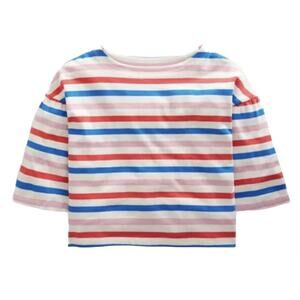 Mini Boden NWT 7-8 Yrs Boat Neck Stripe Tee